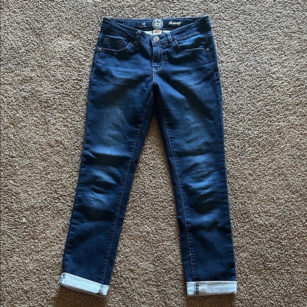 SO Dark Indigo Skinny Jeans for Kids